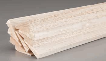 Balsa Wood Trailing Edge 3/8 x 1-1/2 X 36in BWS1939