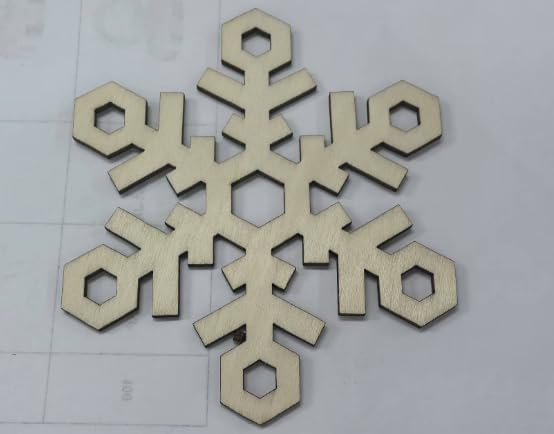 20Pcs Large Wooden Snowflake Unfinished Cutouts Christmas Ornaments DIY Craft