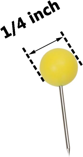 Tupalizy 100PCS 1/4 Inch Small Round Head Map Tacks Pins