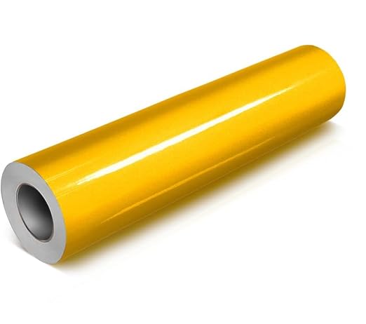 VViViD DECO65 Reflective Yellow Gold Permanent Adhesive Craft Vinyl Roll