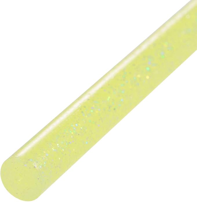 uxcell Mini Hot Glue Sticks for Glue Gun 0.27-inch x 4-inch Yellow Glitter 10pcs