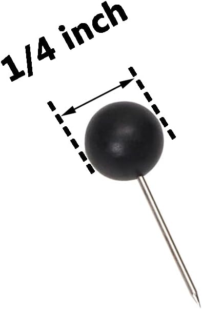 Tupalizy 100PCS 1/4 Inch Small Round Head Map Tacks Pins