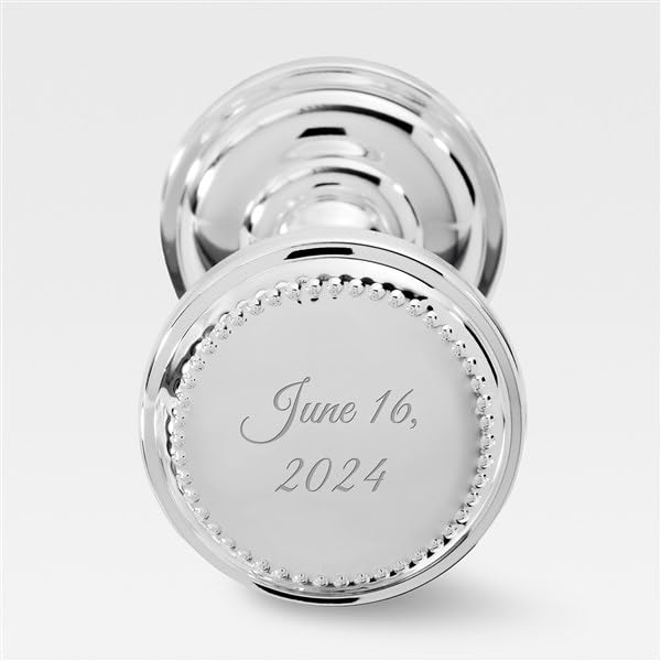 Engraved Silver Beaded Baby Rattle with Gift Box (Free Customization) - Things Remembered