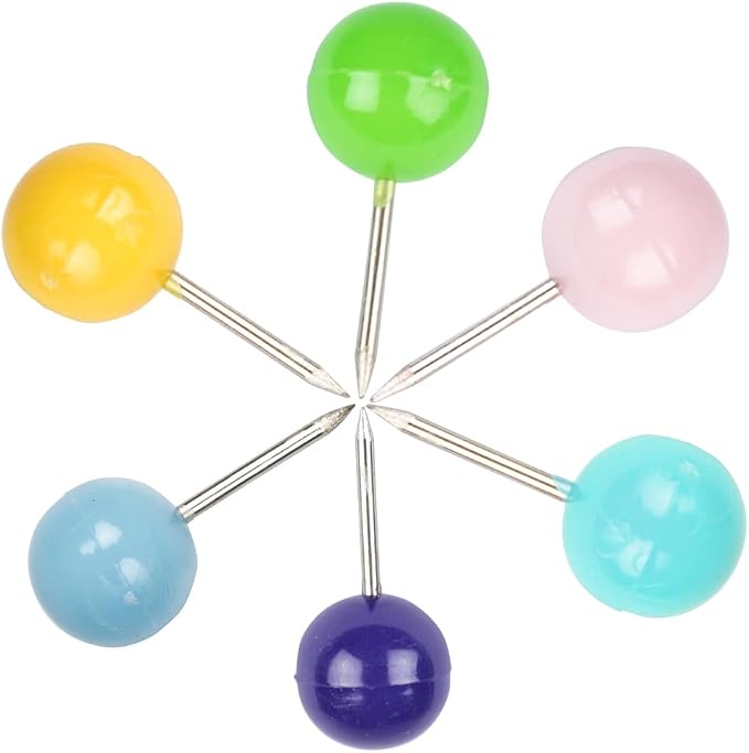 JAM PAPER Colorful Push Pins