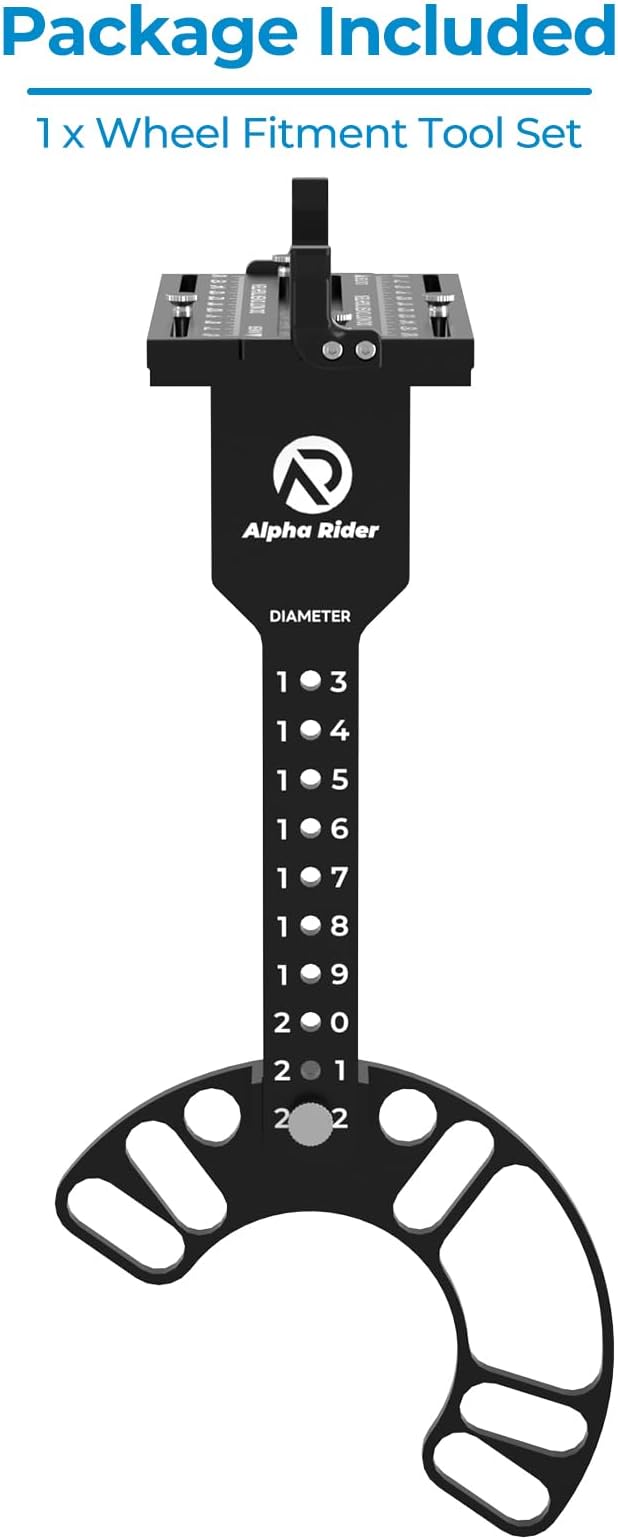 Wheel Fitment Tool Supports 13" to 22", 4 & 5 Lug Bolt Pattern | Fits 4 & 5 lug
