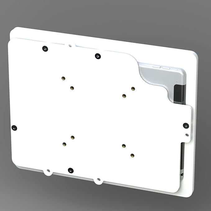 TABcare Anti-Theft Acrylic VESA Enclosure for Apple iPad 5/6 9.7" with Free Wall Mount Kit & 90-Degree Angle Charge Cable (iPad 5/6 9.7", Black)