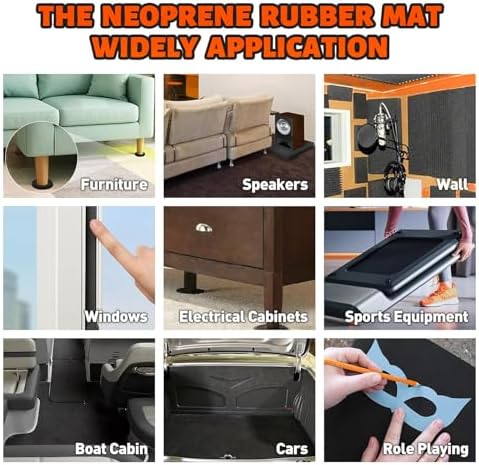 3/4''T x 12''W x 59''L Neoprene Sponge Foam Rubber Sheet Roll