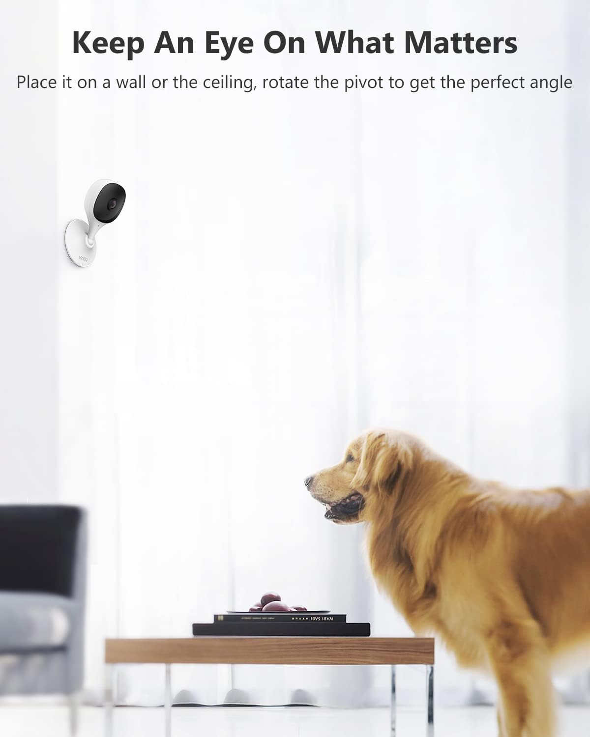 Imou Home Security Camera 2 Pack 1080P Baby Monitor with Night Vision, 2-Way Audio, Human Detection, Sound Detection, Plug in WiFi Indoor Camera Dog Cam with App, 2.4G Wi-Fi Only, Works with Alexa