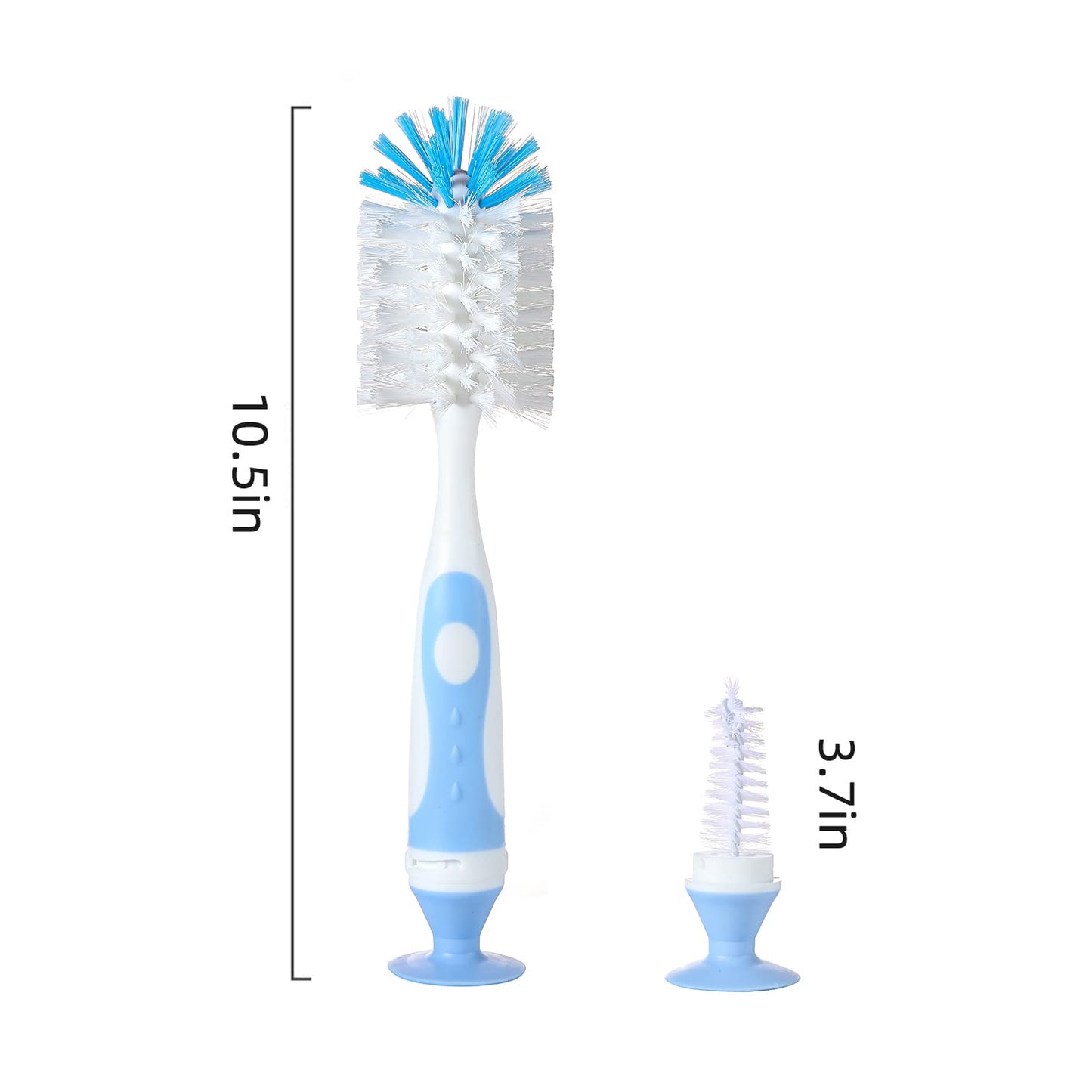 Chemimoso Multifunctional Cleaning Brush, Baby Bottle Brush, Bottle Brush Cleaner, Rotate The Suction Cup to Obtain The Small Bristle Brushes, Set Z, Green, Nylon and Nylon Brush