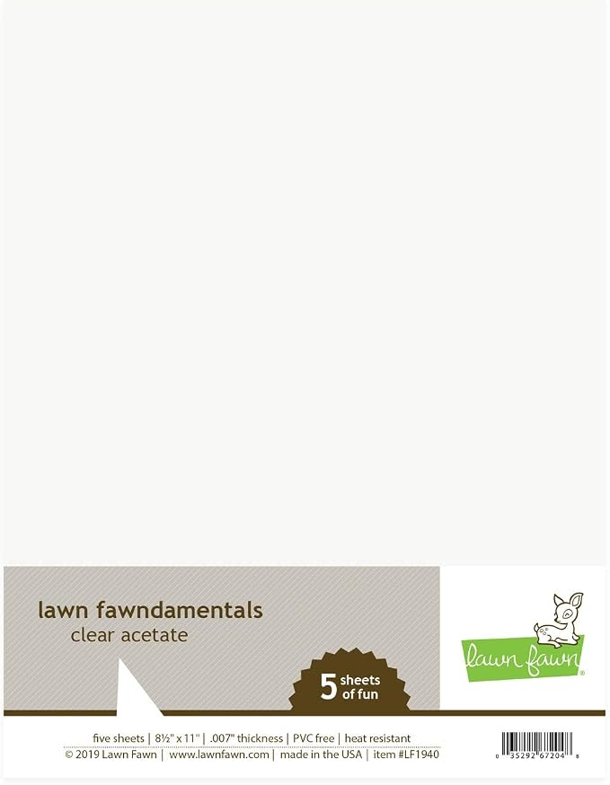 Lawn Acetate 8.5X11 Clear 5/PK