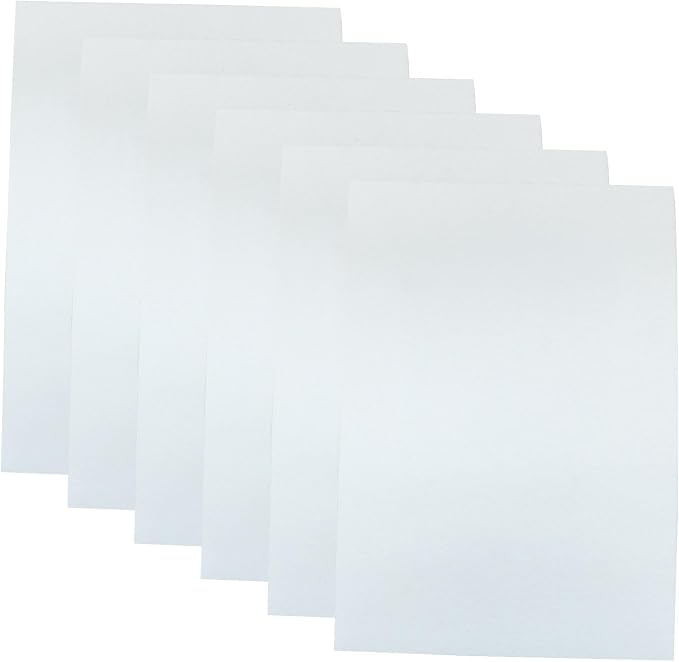 6 Pcs, 8 x 12 Inch White Felt Sheets, 2mm Thick | Felt Fabric