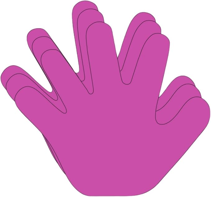 SHAPES ETC. 31 Pcs Hand Large Paper Cut-Outs 5.5in, Bulletin Board Decorations