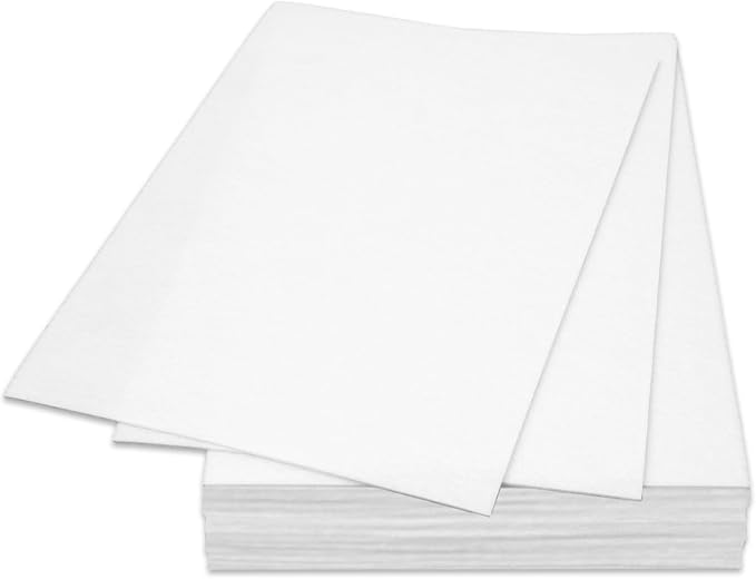 15Pcs White Stiff Felt Fabric Sheets,