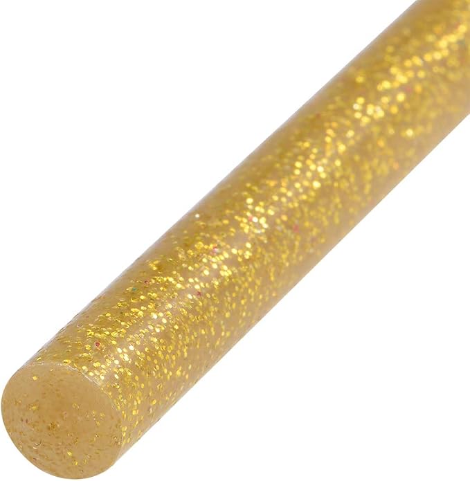 uxcell Mini Hot Glue Sticks for Glue Gun 0.27-inch x 4-inch Gold Glitter 10pcs