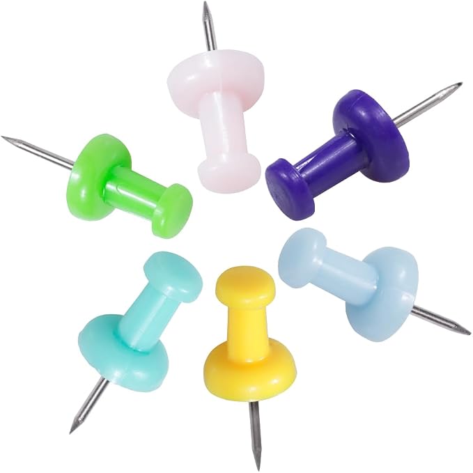 JAM PAPER Colorful Push Pins