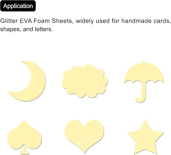 uxcell Light Yellow EVA Foam Sheets, 11.8x7.9 in 1.8mm Thick Handicraft Foam