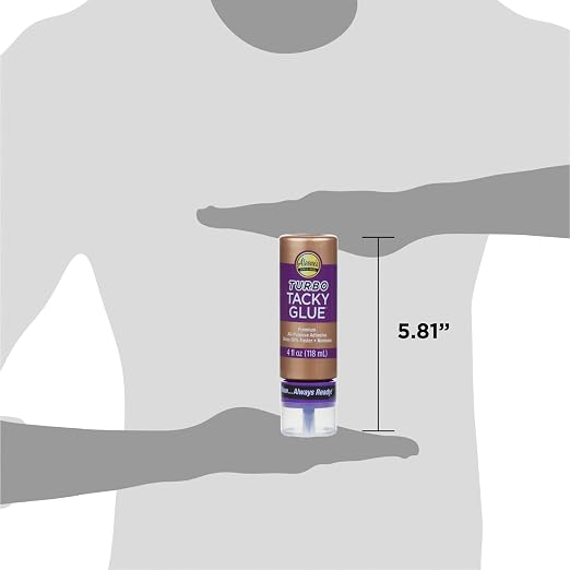 Aleene's Turbo Tacky Glue for Crafts in Always Ready Bottle, Strong Bond
