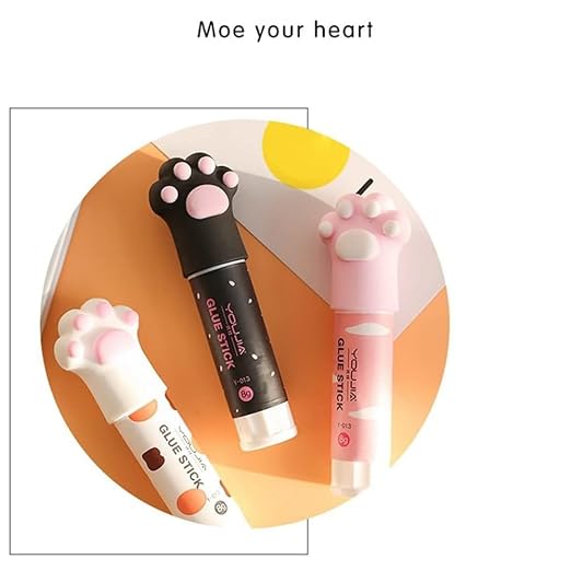 Solid Glues, Kawaii Cartoon Solid Glue Stick, Cat Claw Cute Glue Stick