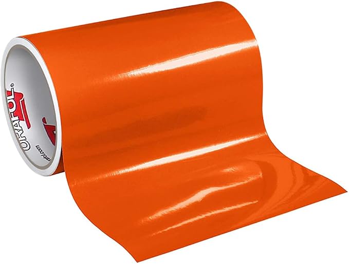 12" x 10 Ft Roll of Glossy Oracal 651 Orange Vinyl