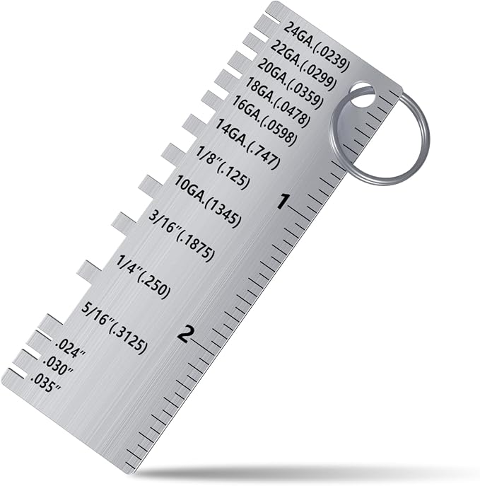 ZeeDix Portable Metal Sheet Thickness Gauge | Stainless Steel Plated Size