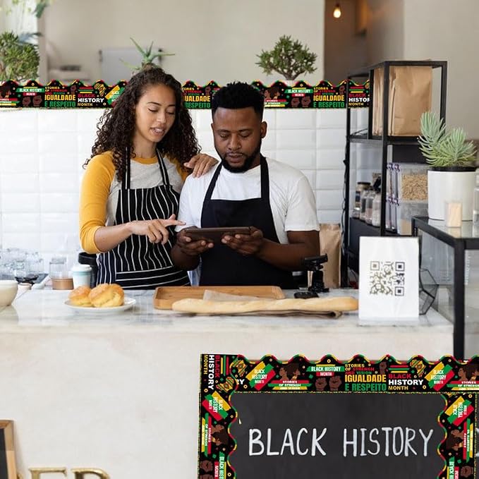 69 Feet Black History Month Bulletin Board, African American Holiday Rolled