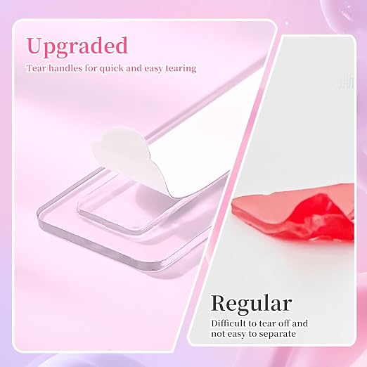 BQAN Double Sided Nail Tape for Press On Nails Display 12 Sheets | 360Pcs Clear