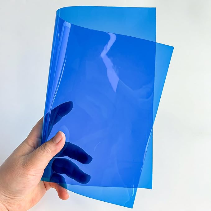 Transparent PVC Faux Leather Sheets, Glossy Waterproof Clear Vinyl Fabric