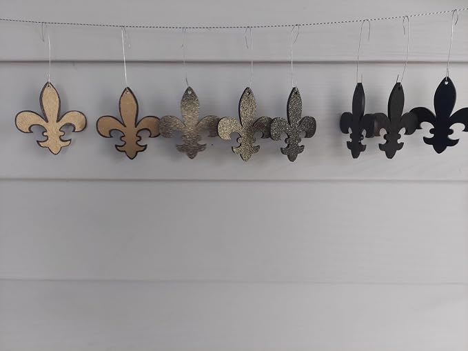 Unfinished Wood Fleur di Lis Shape | Saint's Football | France | DIY Craft
