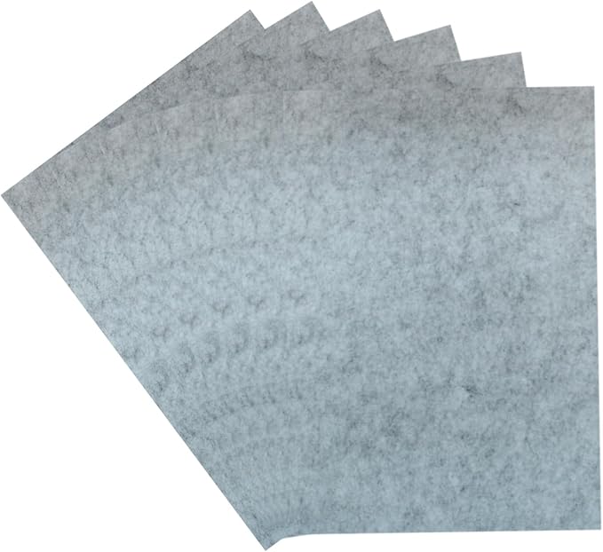 6 Pcs, 8 x 12 Inch Grey Felt Sheets, 2mm Thick | Felt Fabric