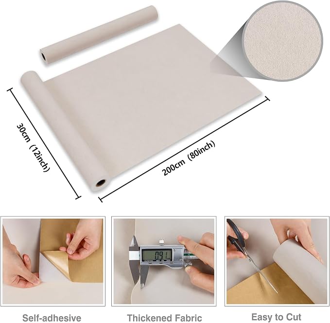 CRE8TIVE Off-White Self Adhesive Velvet Flocking Liner