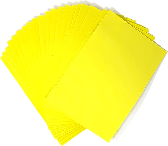 Allgala 20-Value-Pack EVA Foam Paper 8x12 Inch Sheets-Yellow-CF85301