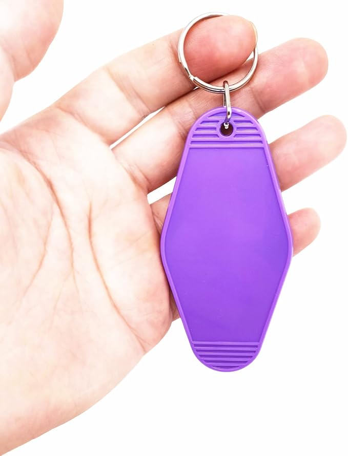 10pcs Blank Hotel Keychains Bulk Vintage Motel Keychain Vinyl HTV Keychains DIY