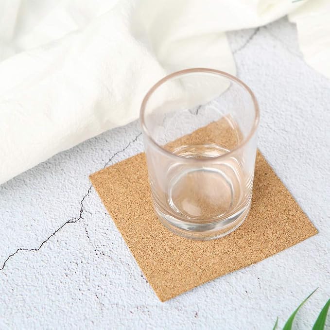 40 Pcs Square Self-Adhesive Cork Sheets
