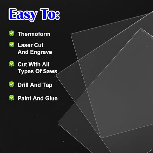 18-Pack Semi-Transparent Acrylic Sheets