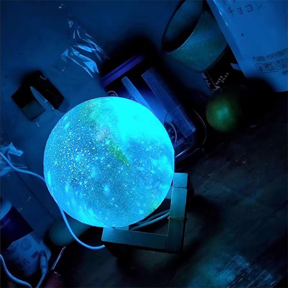 Moon Lamp Kids Night Light Galaxy Lamp - 16 Colors Moon Light with Wood Stand Remote & Touch Control USB Rechargeable Gift for Girls Lover Birthday - 5.9 inch