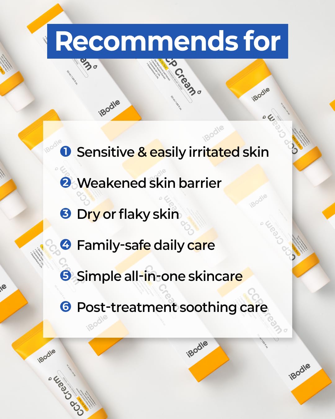 CCP Cream Korean, Itch Relief & Barrier Repair Moisturizer for Dry, Sensitive Skin, Gentle Formula Safe for Babies and Adults, Fragrance-Free 1.69 fl oz