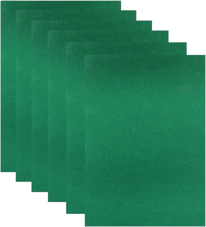 6 Pcs 8 x 12 Inch Green Felt Sheets, 2mm Thick | Felt Fabric