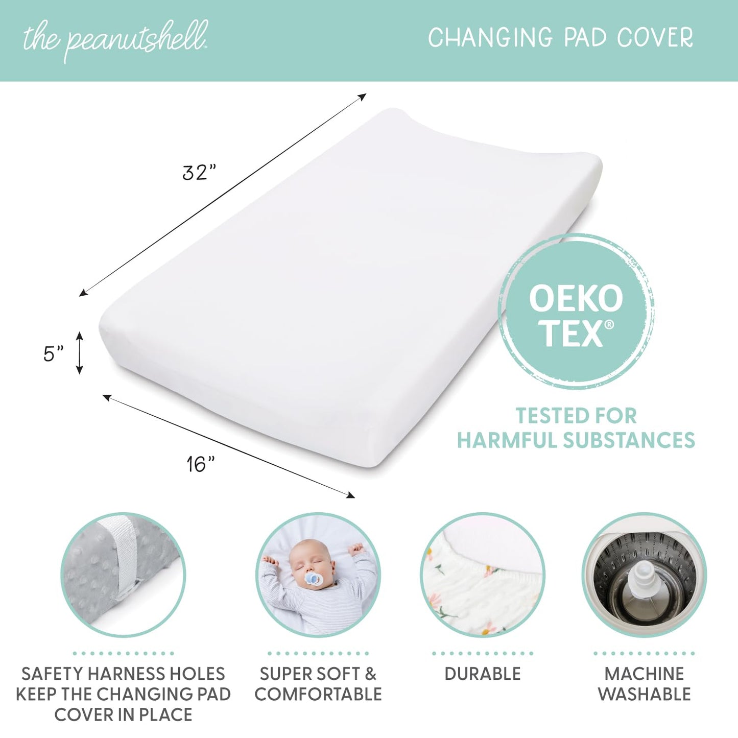 The Peanutshell Baby Changing Pad Covers Boy, Minky Changing Table Sheets, Dinosaur Nursery Decor, Sage Green Baby Items