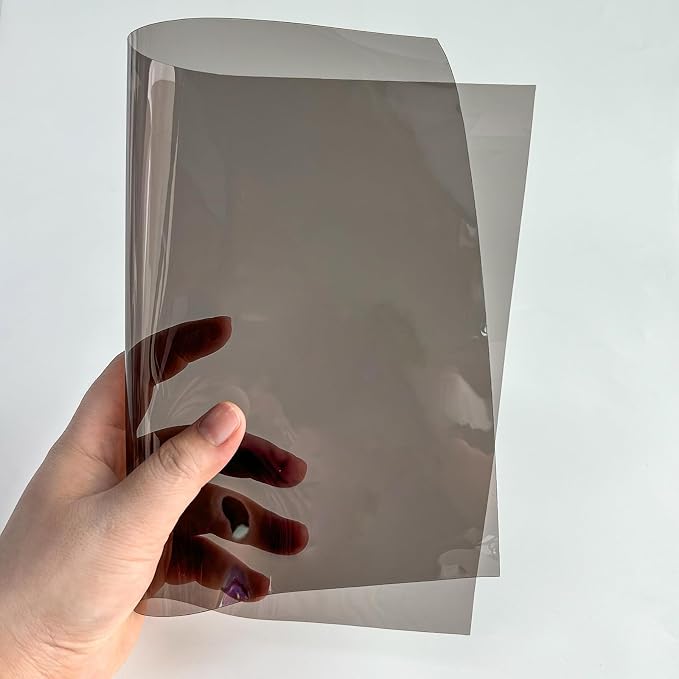 Transparent PVC Faux Leather Sheets, Glossy Waterproof Clear Vinyl Fabric