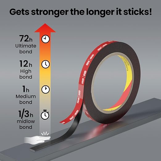Double Sided Heavy Duty Tape, 13.12 FT × 0.39 in Mounting Adhesive Foam Tape