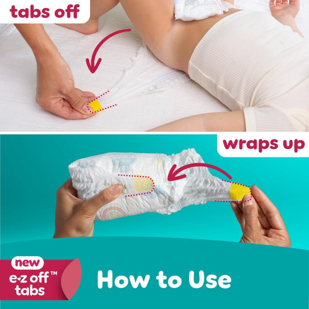 Pampers Diapers - Swaddlers 360° - Size 6, 44 Count, up to 100% Leakproof Comfy Dry Fit, Designed for Easy Changes, Pull On Baby Diaper (Packaging May Vary)