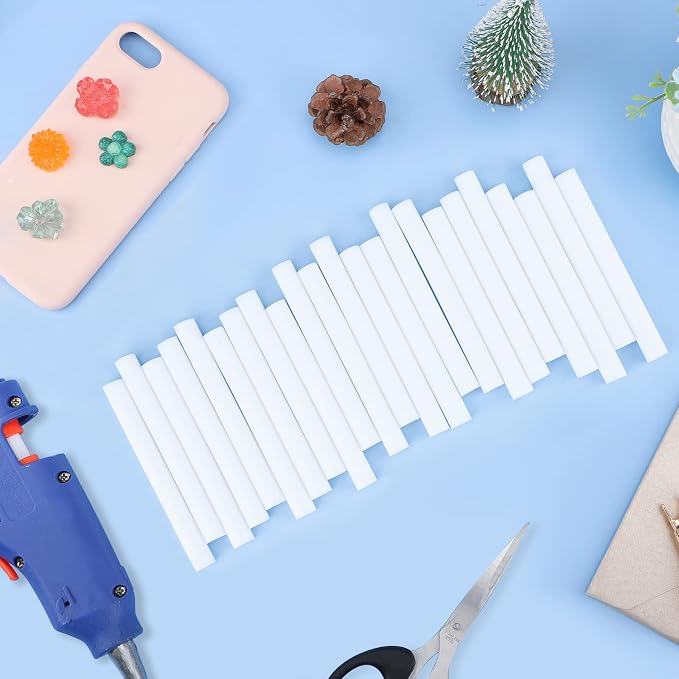 ENPOINT 48 Pack 4" x 0.43" White Hot Melt Glue Sticks, Bulk Hot Glue Sticks