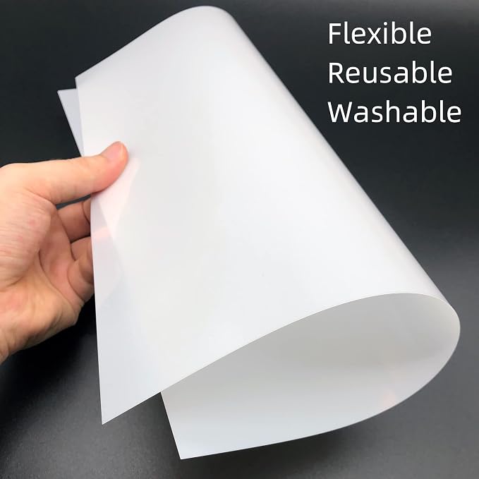 7.5mil Blank Mylar Sheets, 12X12 inch Milky Translucent PET Blank Stencils