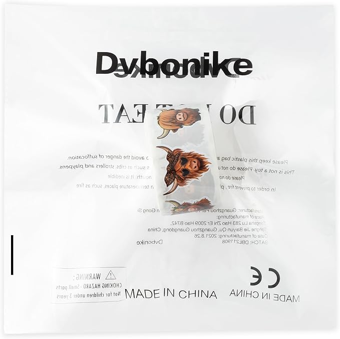 800Pcs Cute Highland Cow Roll Stickers Hyland Cattle Decals | 8 Styles