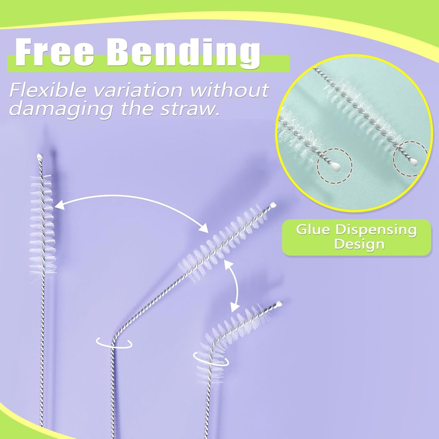 INVODA Bottle Brush 4Pack Long Handle Cup Cleaner Brush Whit Straw Brushes 4Pack Sponge Bottle Scrubber Detachable Handle Cup Cleaning Brush for Baby Bottle Clean Mugs (4 PCS+Straw Brushes 4PCS)