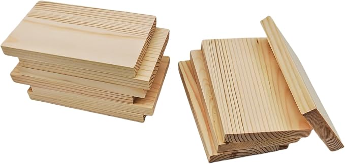 10PCS Rectangle Wood Boards Unfinished Wood Blocks