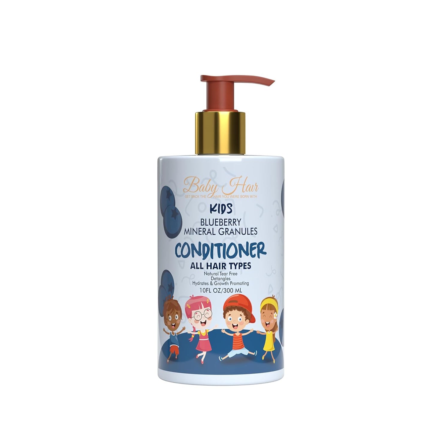 Baby Hair - Blueberry Mineral Toddler Shampoo/Body Wash, Conditioner, and Hair Mask Set, Sulfate-Free Shampoo and Conditioner with Strawberry & Blueberry Oil, Detangling Shampoo for Kids, 10 fl.oz.