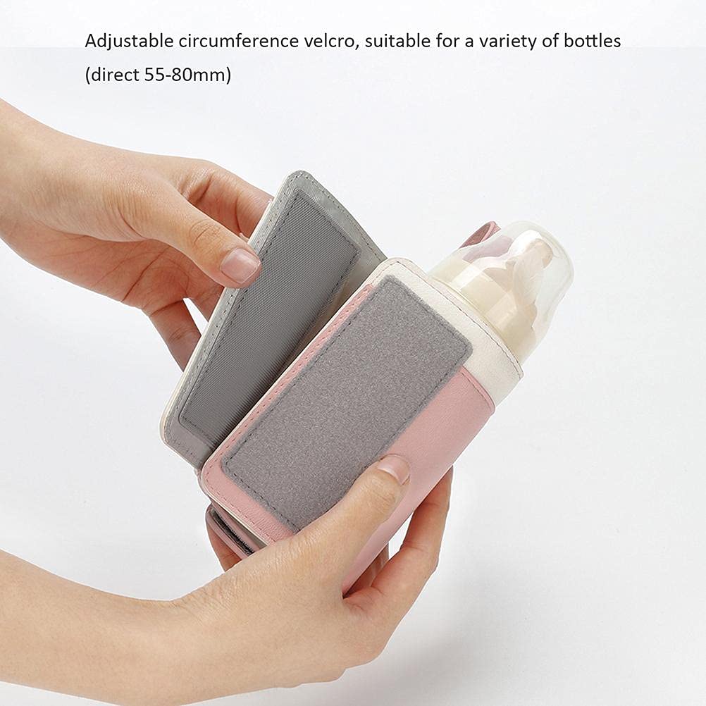3 Temperature Adjustable Portable Baby Bottle Warmer, Portable Car Travel Bottle Warmer USB Milk Heat Keeper Baby Bottle Warmer ()
