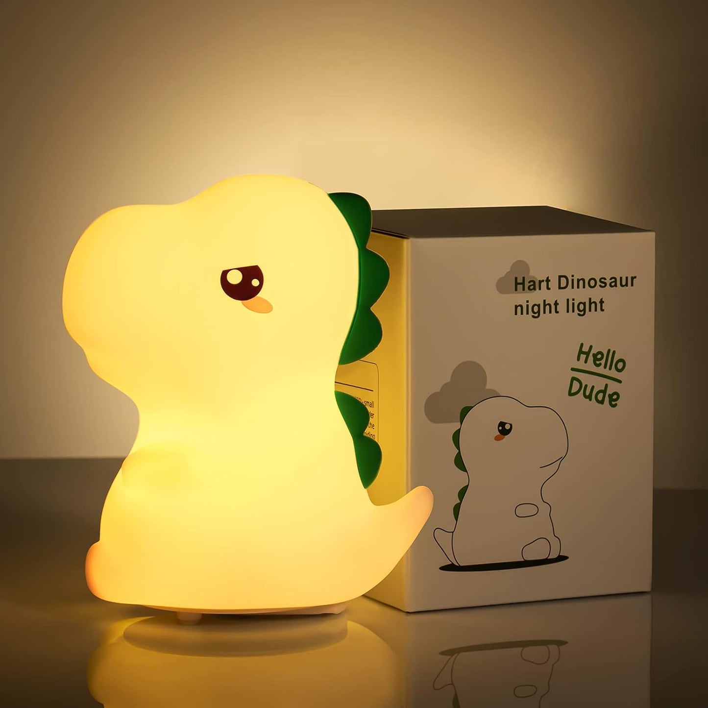 Cute Kids Night Light Night Lamp Night Lights for Kids Bedroom Toddler Baby Portable Silicone Battery Led Nightlight Nursery (Dinosaur)