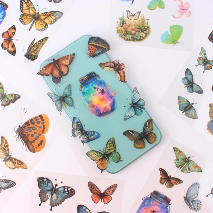 Transparent Butterflies Fairy Sticker Book